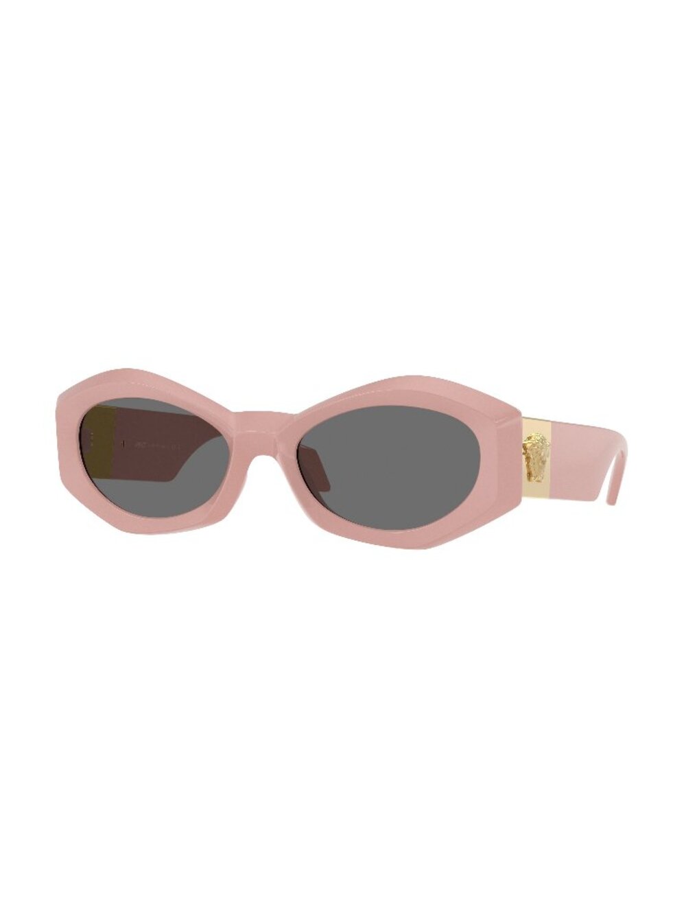 New Versace Women's Sunglasses Pink Aviator Grey Lens Injected Frame VE4466U 54